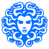 Medusa Greek food logo